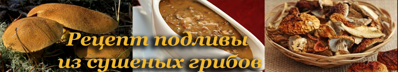 Подлива из сушеных грибов